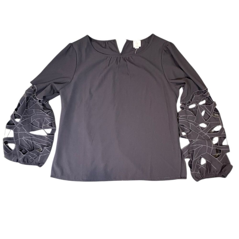 Joie Black Cutout Sleeve Blouse – Women’s Size L